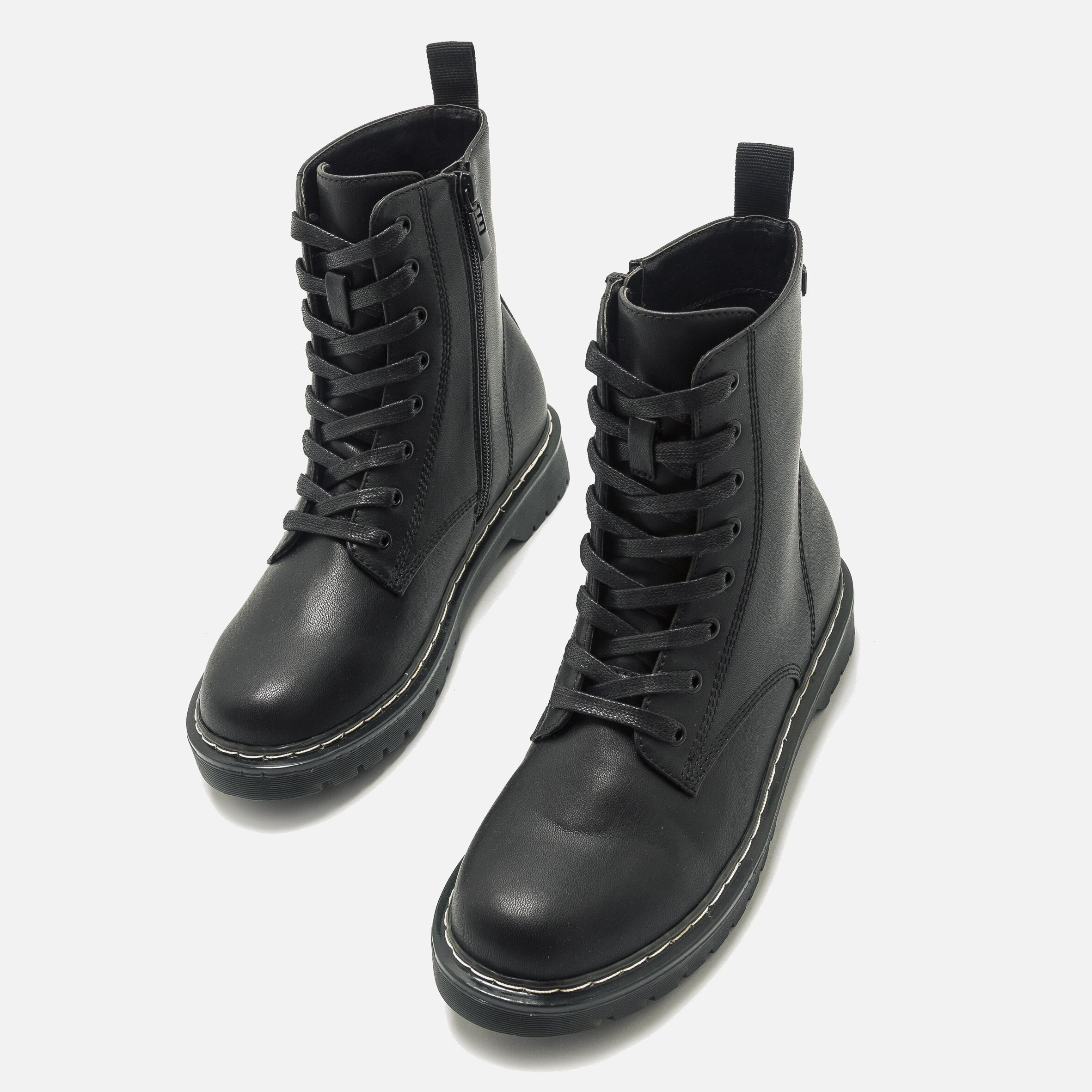 Botas mujer on sale militar piel